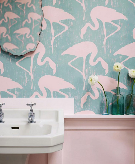 modern wallpaper for bathroom -